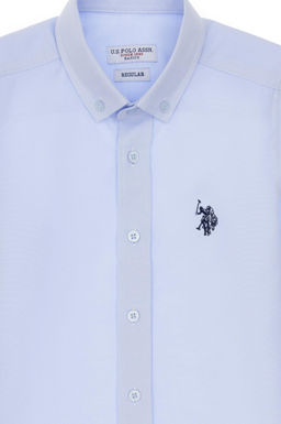 Erkek _ocuk A__k Mavi Uzun Kollu Basic G_mlek Sepette S_rpriz _ndirim - U.s. polo assn фото 4