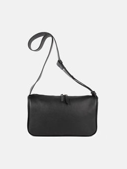 Сумка женская через плечо с широким ремнем L220 кожа черная К94 (С4000 кожгалантерея) - L-craft фото 2