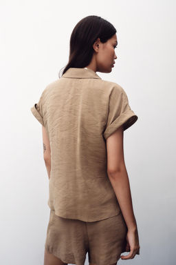 SHORT SLEEVE KNOT SHIRT - Zara фото 15