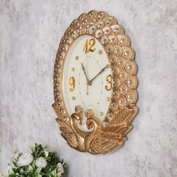 Часы настенные Павлины 41х47 см / 4514ZT /уп 12/ золото - Галеонтрейд фото 3