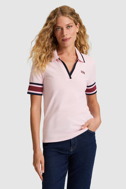 KadДn AГДk Pembe Polo Yaka TiЕГrt - U.s. polo assn фото 3