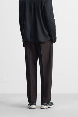 COTTON/WOOL PLEATED TROUSERS - Zara фото 13