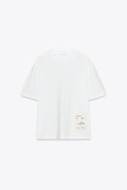 REGULAR FIT LABEL T-SHIRT - Zara фото 6