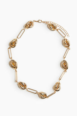 Collar de cadena con nudos