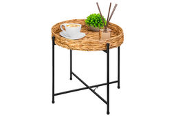 Столик журнальный 50*50*51 см складной со съемной столешницей из водного гиацинта, круглый - Elan gallery фото 3