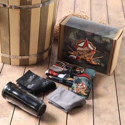 Набор подарочный Этель. Танк, плед 75?100 см, носки, 2 пары, термостакан