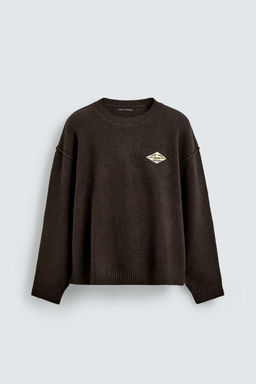 JERSEY JACQUARD TEXTO / Marr?n - Zara фото 7