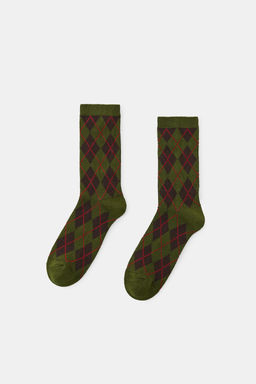 DIAMOND COTTON BLEND SOCKS - Zara фото 5
