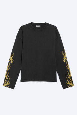 Camiseta boxy de manga larga y estampado gr?fico - H&m фото 9