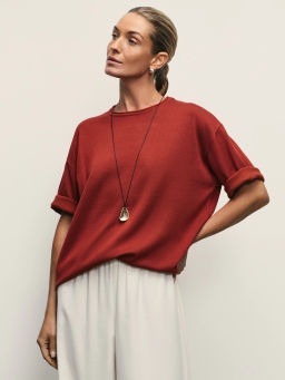 Вязаная футболка свободного кроя / Zarina