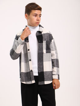 Рубашка Гранж коричневая клетка - Ладошки фото 60