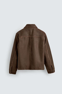 CROPPED FIT LEATHER JACKET