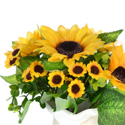 Цветок искусственный Подсолнух букет 27 см / NW715 /уп 320/ - ГалеонТрейд фото 2