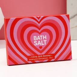 Цена за 4 шт. Соль для ванны Bath Salt, 100 г, аромат ванильного мороженого, Чистое счастье  фото 3