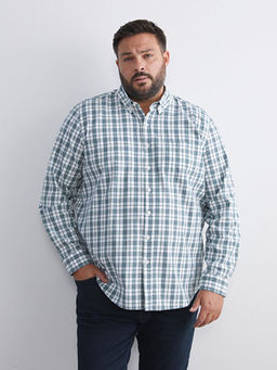 Regular Fit Uzun Kollu Ekose Poplin Erkek G?mlek