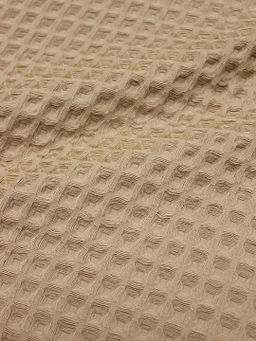 Вафельное премиум-полотно Бохо цв.темно-телесный, ш.1.5м, хлопок-100%, 240гр/м.кв