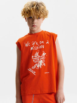 PELICAN, майка для мальчиков, Красный