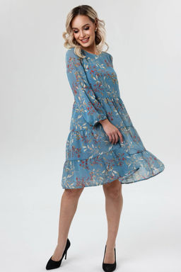 Платье женское 5980/30/Топленое молоко, синий - Rise фото 9