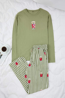 Haki Ay_c_kl_ Regular Fit _rme Pijama Tak_m_ TMNAW25PT00055