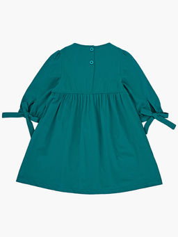 Платье для девочки из хлопка UD 7386 изумрудный - Mini maxi фото 3