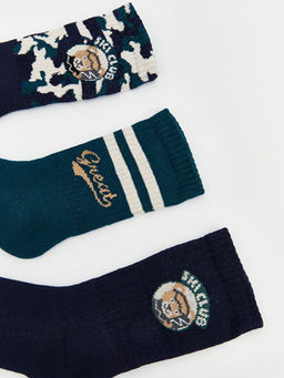 Desenli Erkek ?ocuk Soket ?orap 3l?