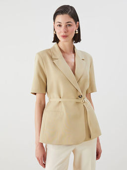 Krep Kad?n Blazer Ceket