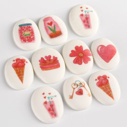 Сахарные медальоны Любовь, для украшения десертов, 20 г, МИКС - KONFINETTA фото 3