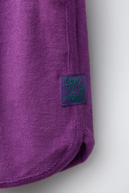 BERMUDA EFECTO TOALLA COLOR BLOCK / Morado - Zara фото 4