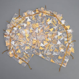 Набор мешков «С Новым счастьем!», органза, 10 шт, 16 х 24 см