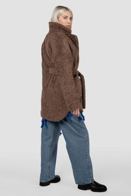 02-3195 Пальто женское утепленное (пояс) - El podio фото 5