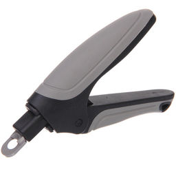 Цена за 2 шт. Когтерез - гильотина для животных "ПРЕМИУМ - МОЙ БРО", прорезиненная ручка, цвет серый/черный, 9*15см