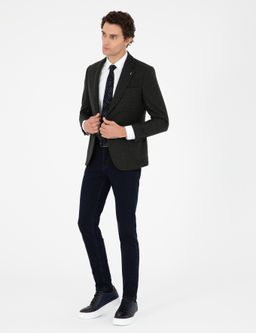 Темно-синие джинсовые брюки узкого кроя - Cacharel фото 3