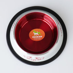 Миска с нескользящим основанием декоративная цветная, 230 мл, бело-красная - Пижон фото 3