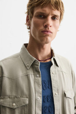 WESTERN DENIM SHIRT WITH POCKETS - Zara фото 23