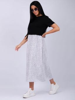 Платье "Виттория 6" белый горох, вискоза/кулирка (М)