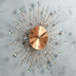 Часы настенные интерьерные «Сухан», серия: Ажур, бесшумные, плавный ход, d=40 см, циферблат d=13 см, от батарейки 1хАА