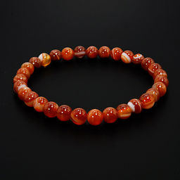 Браслет из камня Сердолик 6мм помогает находить людям свою вторую половинку и дарует счастье