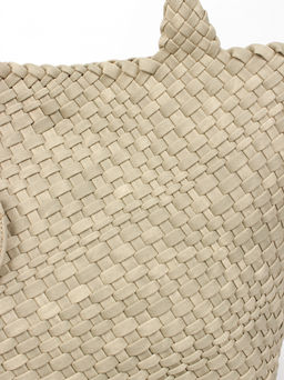 LACCOMA сумка СУ1033-А-винтаж бежевый эко кожа хлопок  фото 3