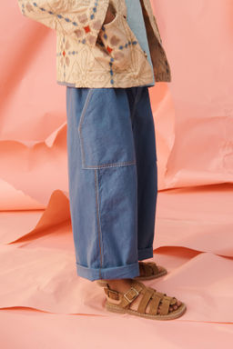 PANTAL?N BOLSILLOS PESPUNTES CONTRASTE LIMITED EDITION / Azul / ?ndigo - Zara фото 13