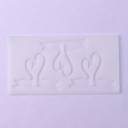 Цена за 3 шт. Форма для шоколада Пара лебедей, силикон, 3 ячейки, 20?10.5?0.3 см, прозрачная