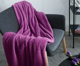 Покрывало-плед КОРАЛ-флис жаккард Фиолет 200*220 см.