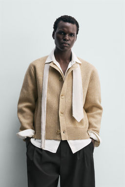 TEXTURED RELAXED FIT CARDIGAN - Zara фото 2