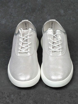 05-FDD36-2P SILVER Кроссовки женские (натуральная кожа)