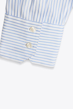 STRIPED POPLIN SHIRT WITH METALLIC THREAD - Zara фото 5