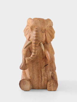 Сувенир «Слонёнок», 21×14×27 см, дерево суар, коричневый