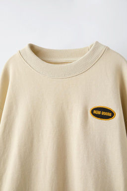 SWEATSHIRT WITH EMBROIDERED PATCH - Zara фото 7