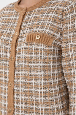 Женский кардиган светло-коричневого цвета из трикотажа Дополнительная скидка 11% в корзине - U.s. polo assn фото 7