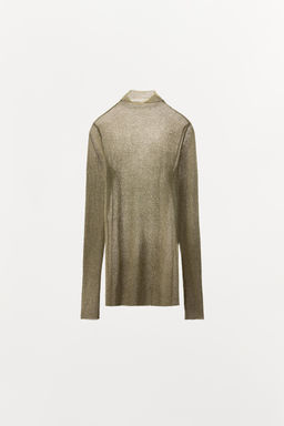 FINE KNIT METALLIC THREAD TOP - Zara фото 4