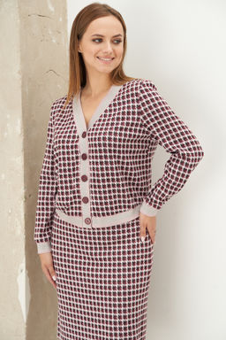 Костюм юбочный 4329 розово-бордовый - Fantazia mod фото 4