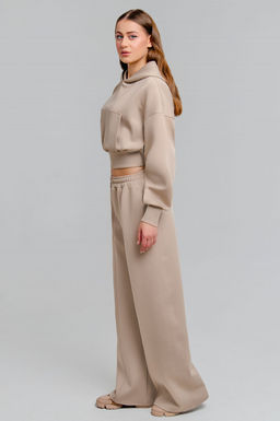 Арт. 2807 Костюм с брюками женский 42-48 (4 шт) Цвет:бежевый - Калинка фото 4